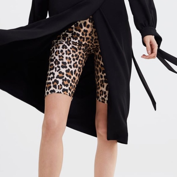 Zara Pants - Zara animal print biker shorts NWT
